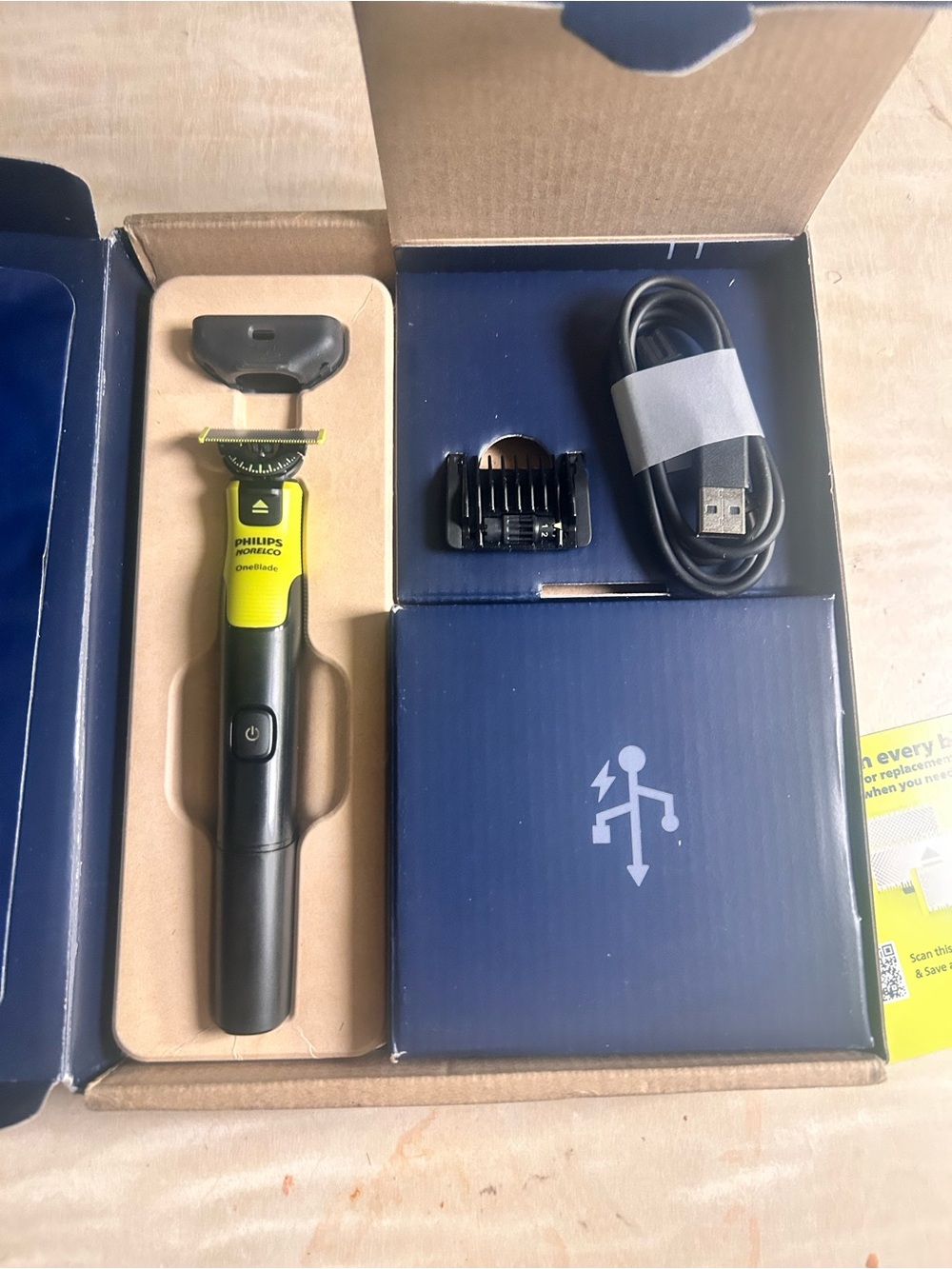 Philips Norelco OneBlade 360 Connected Face & Body Trimer (Model QP4530)